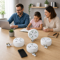 Multiprise multifonctionnelle USB-C aux normes britanniques et européennes avec rallonge réglable sans fil