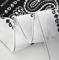 Nouveau coton hip-hop double sangle noyer fleur carré écharpe Patchwork street dance imprimé foulard