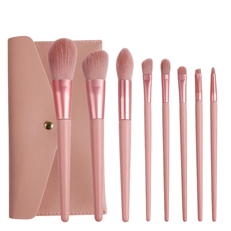 Beauty Woman Professional Makeup Brocha De Maquillaje Maquillaje set di pennelli per il trucco rosa 8 pz