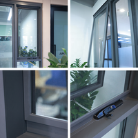 Fenêtres à auvent de luxe en aluminium à rupture de pont thermique à double vitrage, conformes aux normes américaines modernes, avec certification NFRC et CSA