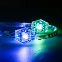 Guirlandes lumineuses LED RGB programmables SHIJI 30x15mm en PVC, étanches IP67, 360°, pour décorations de fêtes en extérieur/intérieur, lumières ponctuelles