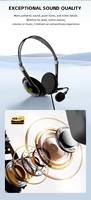 Casque de bureau professionnel SY440MV avec haut-parleur de 30 mm, son surround, micro léger de 89 g pour PC, ordinateur portable et travail professionnel