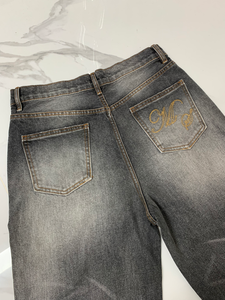 <span class=keywords><strong>กางเกง</strong></span>ยีนส์ขาบานสำหรับผู้ชาย<span class=keywords><strong>กางเกง</strong></span>ลำลองทรงหลวมเอวสูงดีไซน์เนอร์สำหรับผู้<span class=keywords><strong>ชาย</strong></span> - Product Image 6