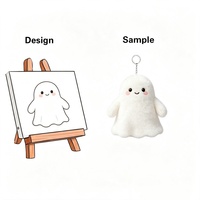 Llavero de peluche personalizado de oso calabaza para la temporada espeluznante