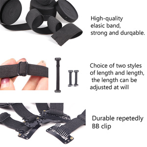 Bandeau de cheveux lifting du visage avec clips Logo personnalisé Invisible lifting sangles d'étirement ligne du visage ceinture visage bandes amincissantes anti-rides - Product Image 5