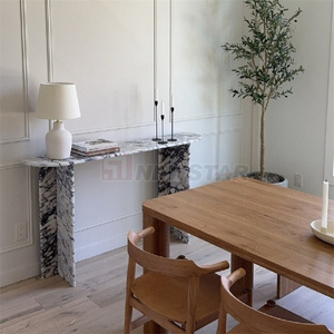 طاولة كونسول فاخرة عالية الجودة من الرخام الكالاكاتا فيولا بتصميم اسكندنافي، ديكور منزلي، طاولات كونسول طويلة قابلة للتخصيص - Product Image 2