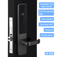 Cerradura de Puerta Electrónica Sin Llave de Acero Inoxidable Puro SUS 304, con Certificación RFID CE FCC, Sistema de Hotel, Cerradura con Tarjeta de Hotel, Cerradura Inteligente