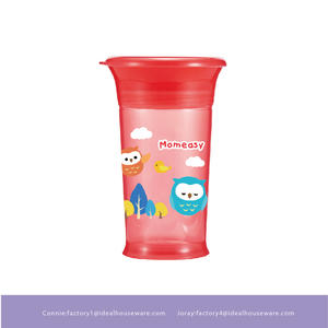 Taza de aprendizaje de silicona de grado alimenticio para bebé, Copas de entrenamiento para beber anticaída, venta al por mayor - Product Image 4