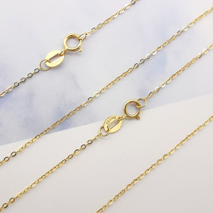 Collar <span class=keywords><strong>de</strong></span> <span class=keywords><strong>Cadena</strong></span> Sólida <span class=keywords><strong>de</strong></span> <span class=keywords><strong>Oro</strong></span> Amarillo <span class=keywords><strong>de</strong></span> 18K al por Mayor <span class=keywords><strong>para</strong></span> <span class=keywords><strong>Mujer</strong></span>, <span class=keywords><strong>Cadena</strong></span> Delgada y <span class=keywords><strong>Plana</strong></span> <span class=keywords><strong>de</strong></span> 9K, 14K y 18K, Joyería <span class=keywords><strong>de</strong></span> Eslabones Pequeños <span class=keywords><strong>para</strong></span> Regalo - Product Image 4