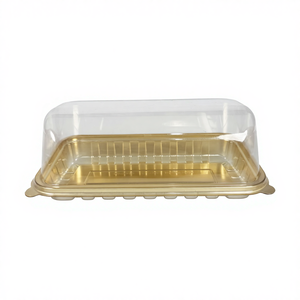 Boîte à gâteau en rouleau de crêpe en plastique, vente en gros d'usine, recyclable, écologique, transparente, rectangulaire, boîte à gâteau en rouleau de serviette suisse, boîte à gâteau en rouleau de Noël - Product Image 4