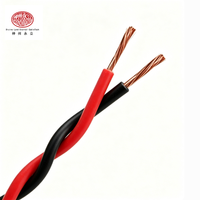 Câble électrique souple ZR-RVS à paire torsadée, isolé en PVC, à âme en cuivre toronné, ignifuge, pour transmission de signaux de commande d'éclairage