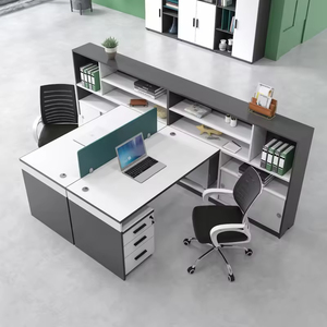 Particiones Modulares para Oficina, Escritorios para 2, 4 y 6 Personas, Estaciones de <span class=keywords><strong>Trabajo</strong></span> Modernas Tipo Cubículo, Mesas de <span class=keywords><strong>Trabajo</strong></span> a Precio Económico - Product Image 1