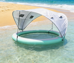 <span class=keywords><strong>Hamaca</strong></span> Inflable <span class=keywords><strong>Gigante</strong></span> para Agua con Toldo Desmontable Resistente a los Rayos UV, Flotador para 6 Adultos, Ideal para Piscina, Lago o Playa - Product Image 3
