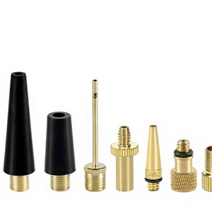 Adaptateur de valve de vélo Moissic en laiton, adaptateurs de pompe à vélo, aiguille de pompe à ballon, buse pour jouets gonflables, accessoires de pompe à air - Product Image 1