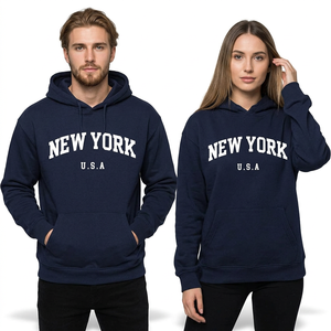 เสื้อฮู้ดพิมพ์ลายตัวอักษร New York USA สำหรับผู้หญิง เสื้อสเวตเตอร์มีฮู้ดผ้าฝ้ายถักแบบลำลอง สวมใส่ได้ในฤดูใบไม้ร่วง - Product Image 1