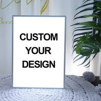 Venta al por mayor de logotipo personalizado de alta calidad A4/A3/A2/A1 Marco de póster LED tablero de menú Caja de luz LED de publicidad ultrafina