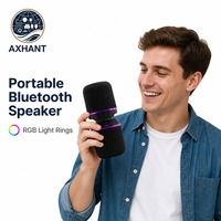 Speaker Nirkabel BT 5.3 2-in-1 Magnetik Terpisah, Suara Stereo HiFi, Lampu RGB, Tahan Air, Speaker Luar Ruangan, Mendukung TWS