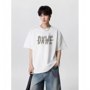 T-shirt imprimé col rond style urbain 2026, 280 grammes, coton biologique, séchage rapide, respirant, écologique, <span class=keywords><strong>pour</strong></span> hommes et femmes, vente en gros - Product Image 6