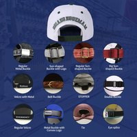 Casquette de baseball OEM 100 % coton personnalisée avec logo brodé en 3D, style sportif, 5 panneaux, visière incurvée, bicolore, fermeture snapback