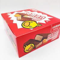 Snacks y Bebidas Exóticas al por Mayor a Buen Precio, Galletas de Oblea Cubiertas de Chocolate con Sabor a Cacahuete, 64g