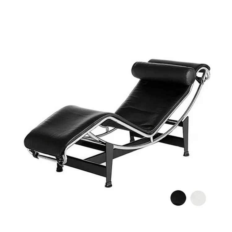 เก้าอี้โซฟาปรับนอนในบ้าน,เก้าอี้เก้าอี้นอนเก้าอี้เลานจ์หนังหรูหราสไตล์โมเดิร์นปี LC4