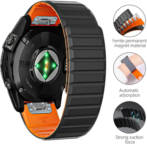 <span class=keywords><strong>Bracelet</strong></span> de <span class=keywords><strong>montre</strong></span> en silicone magnétique 22 mm 26 mm pour <span class=keywords><strong>Garmin</strong></span> Fenix3/5X/6X Classic, accessoires de <span class=keywords><strong>montre</strong></span> intelligente unisexe, testé QC - Product Image 2