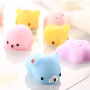 Kids Stress Relief Mini Cute Kawaii TPR Slow Rising Rubber Mochi Squeeze Animals Silicone Anti Stress Squishy Fidget Toys