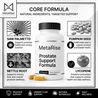 Capsules de soutien de la prostate pour hommes à base de plantes, probiotiques et antioxydants avec du palmier nain, du Pygeum africanum et des graines de citrouille - Formule naturelle