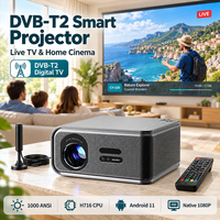 Proyektor 8K Native 1080P HD WiFi Android11 Auto Focus Auto Keystone Dengan DVB-T2 TV Digital Outdoor Game Home Cinema