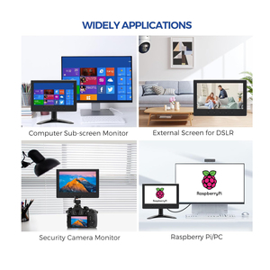 Moniteur portable HD 7 pouces, écran externe avec haut-parleurs, deuxième écran pour ordinateur portable, PC, téléphone, console de jeu, moniteur CCTV 7 pouces - Product Image 6