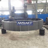 45 Module Grande couronne dentée en acier forgé pour moulin à billes et engrenages de grande taille