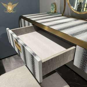 <span class=keywords><strong>Coiffeuse</strong></span> moderne de luxe avec miroir et tiroirs pour filles Dressing de chambre à coucher Design italien - Product Image 3