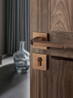 Ensemble de serrures de porte magnétiques pour chambre à coucher intérieure design moderne poignée de porte de chambre à coucher silencieuse universelle à fente simple en alliage de zinc 7250 pour usage domestique