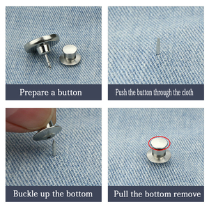Tùy Chỉnh 17 Mét Không May Ngay Lập Tức Kim Loại Jean <span class=keywords><strong>Tack</strong></span> Nút Thay Thế <span class=keywords><strong>Pin</strong></span> Có Thể Điều Chỉnh Ngay Lập Tức Jeans Nút - Product Image 3