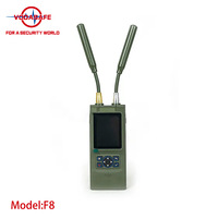 Détecteur de drones portable Vodasafe F8, autonomie de la batterie de 7 heures, -20 ° De la lettre C à +60 ° C avec antenne directionnelle optionnelle pour la chasse au drone FPV/DJI