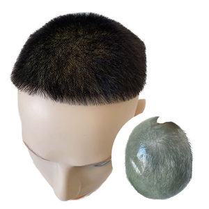 Parrucca Frontale in Pizzo Fine 100% <span class=keywords><strong>Capelli</strong></span> Vergini Europei Remy, Colore Nero, Stile Maschile, Texture Liscia 24mm, Densità 110% - Product Image 4