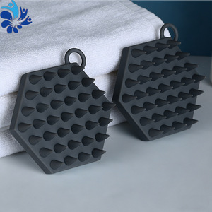 Silicone Hexagonal <b>Shampoo</b> <b>Brush</b> Scalp Massager Anti Itch Hair Cleanser For General Use - Product Image 3