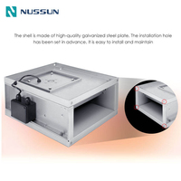 Ventilateur de gaine rectangulaire 750 CFM pour système de ventilation HVAC, souffleur d'extraction à haute pression statique avec contrôle de vitesse, ventilateur de circulation d'air