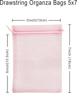 Bolsas de Organza con Cordón para Joyería, Bolsas de Malla Transparentes para Regalos, Envoltorios para Baby Shower, Recuerdos de Boda, Envío Rápido - Product Image 3