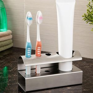 Stainless Steel Bathroom Toothbrush <b>Holder</b>, <b>Toothpaste</b> <b>Holder</b> Stand, Silver - Product Image 6