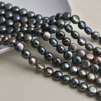Perles de culture d'eau douce noires naturelles à fort lustre, qualité AA, baroques, 10 mm, sans noyau, en vrac, pour DIY, origine CN ZHE