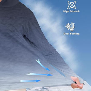 OEM Sublimación Malla Faceshield Manga larga UPF 50 + Tallas grandes Secado rápido Protección UV Hombres Camisa de pesca - Product Image 3