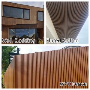 Panneaux de clôture anti-pluie Panneau mural Wpc Panneau <span class=keywords><strong>ext</strong></span>érieur Piso Wpc Panneau <span class=keywords><strong>ext</strong></span>érieur de clôture Panneau de revêtement <span class=keywords><strong>ext</strong></span>érieur - Product Image 4