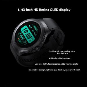 Yüksek Çözünürlüklü AMOLED Akıllı Spor Saati Açık Hava Bisikleti IOS Uyumlu Kan Oksijeni Kalp Atış Hızı için Uzaktan Kumanda - Product Image 2