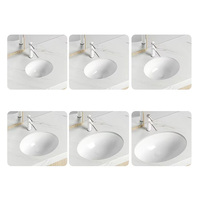 Fabricants Vente en gros Lavabo rectangulaire en céramique blanche sous le lavabo pour salle de bain