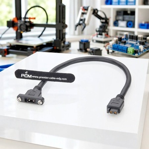 Kabel Panel Mount XT30 2+2 Power dan CAN Bus dengan Pengunci Sekrup M3, Kabel Ekstensi untuk Robotika AGV Otomasi Industri Servo - Product Image 2