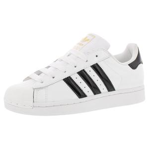 Zapatos Adidas Superstar II de Cuero para Mujer, Blanco, Negro, Dorado Metálico - Product Image 1