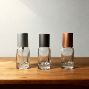 Flacon de parfum cylindrique transparent vide de 10 ml, format voyage mini, capacité 30 ml, <span class=keywords><strong>avec</strong></span> pulvérisateur à pompe, sérigraphié - Product Image 2