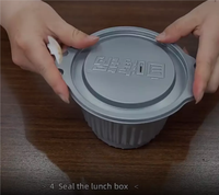Repas à emporter PP 3 compartiments micro-ondes plastique est possible récipient alimentaire boîte à déjeuner Bento