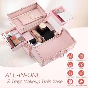 Estuche de <span class=keywords><strong>Maquillaje</strong></span> Profesional Portátil y Resistente, Personalizable, de Aluminio, <span class=keywords><strong>para</strong></span> Cosméticos y Belleza, Compatible con ODM - Product Image 1